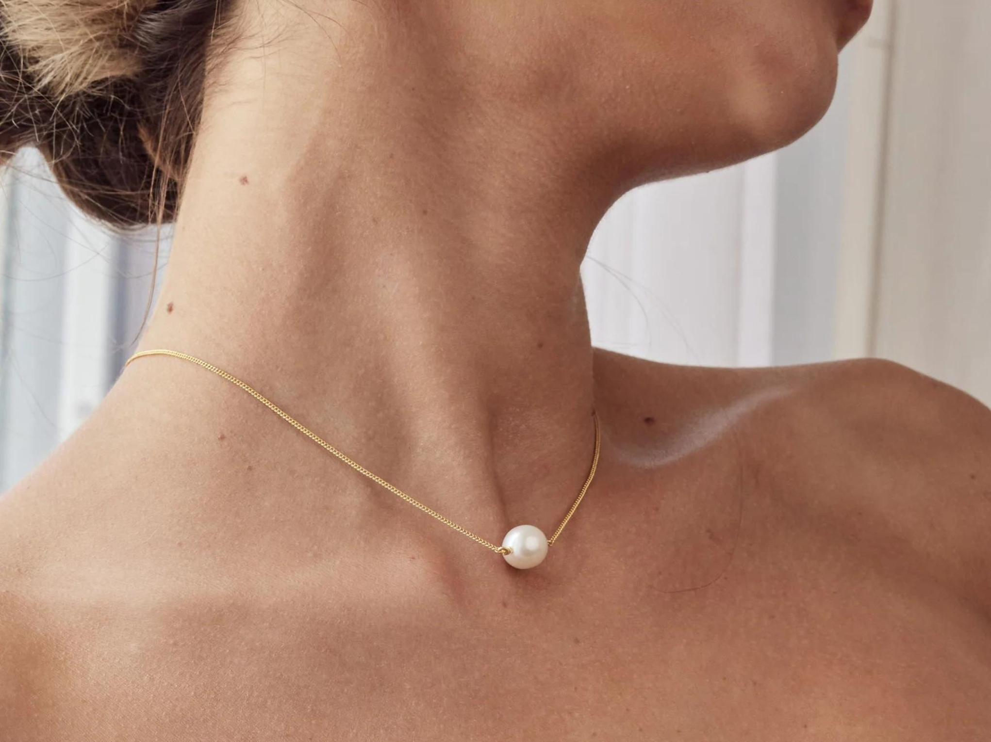 Buy Lola Knight - Clara - Pearl Necklace - 18CT Gold online | The White Collection Australia