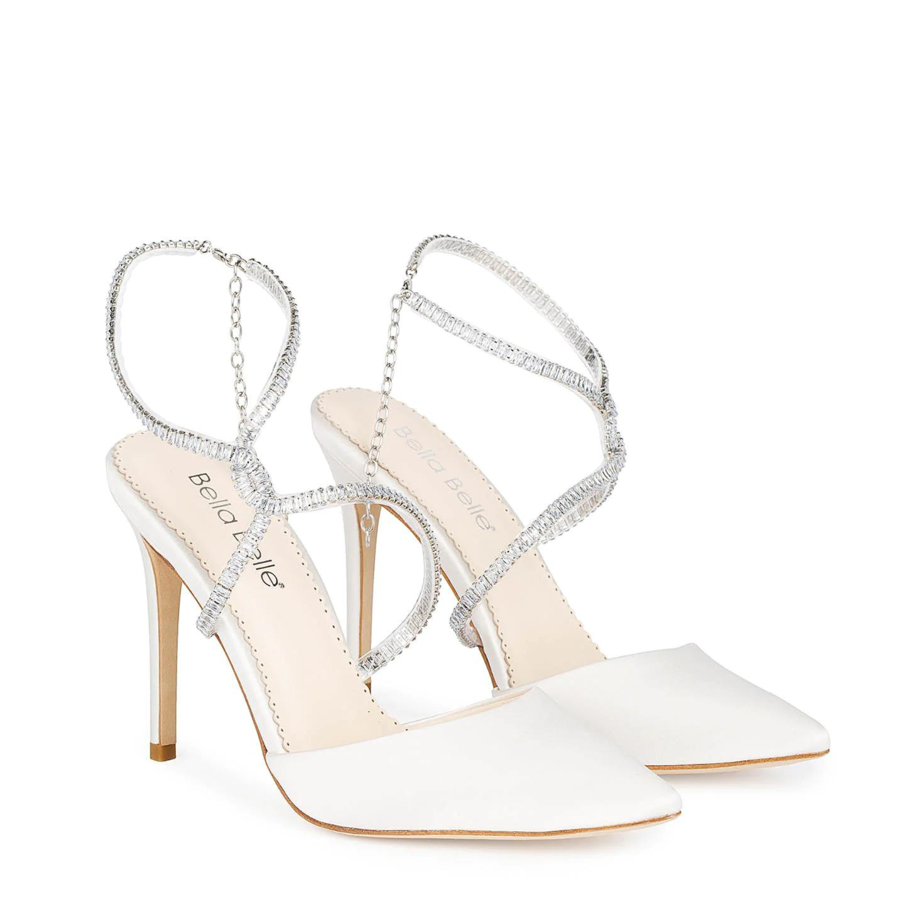 Buy Sidney - Ivory Crystal Strappy Bridal Heels online | The White Collection Australia