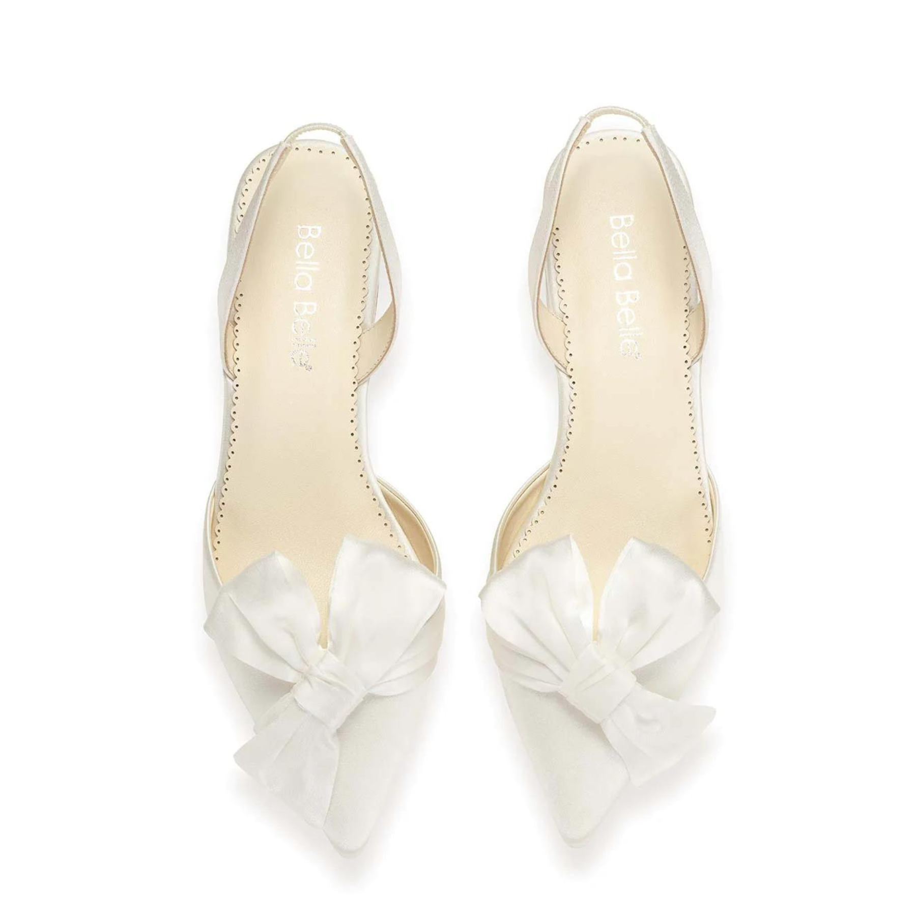 Buy Reilly - Ivory Slingback D'Orsay Bridal Flats with Bow online | The White Collection Australia