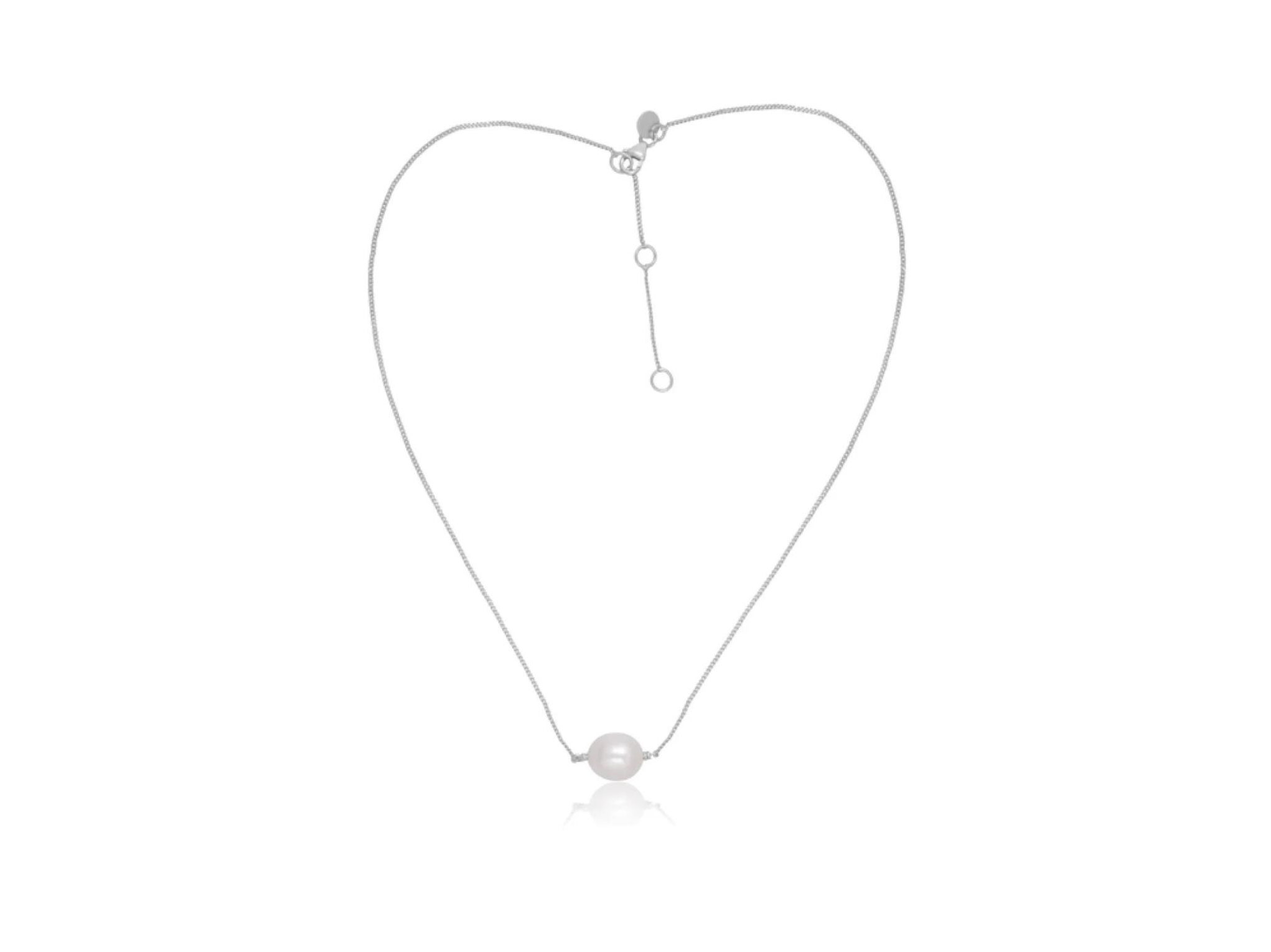 Buy Lola Knight - Clara - Pearl Necklace - Silver online | The White Collection Australia