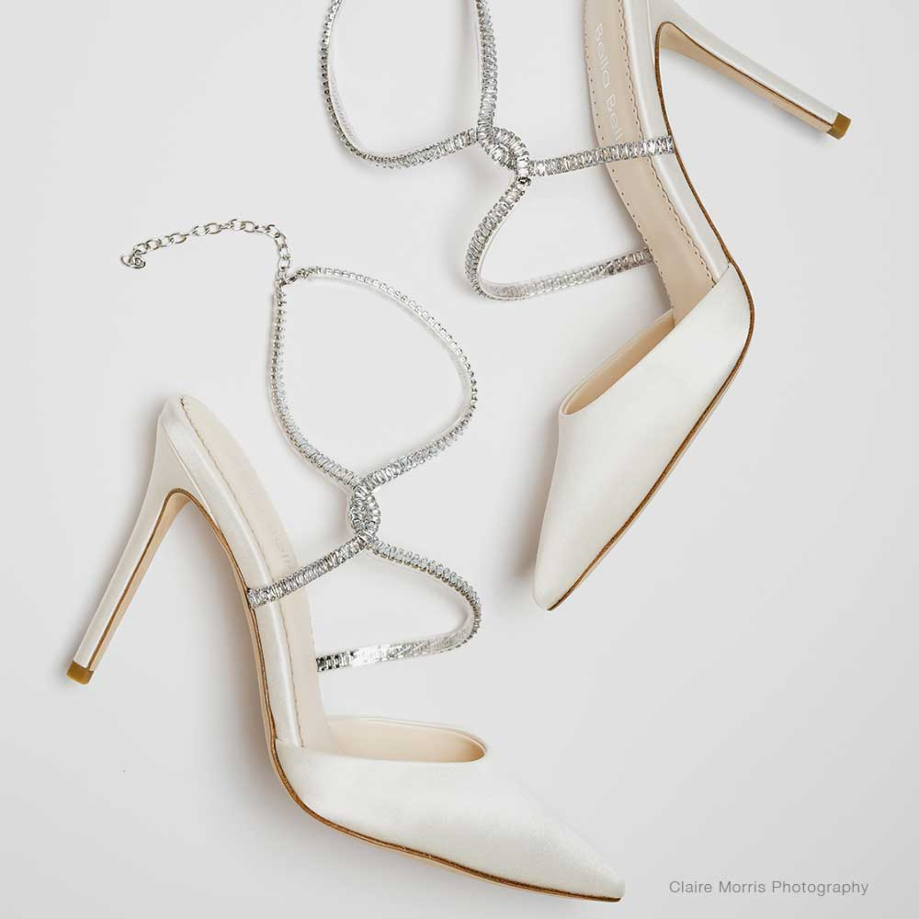 Buy Sidney - Ivory Crystal Strappy Bridal Heels online | The White Collection Australia
