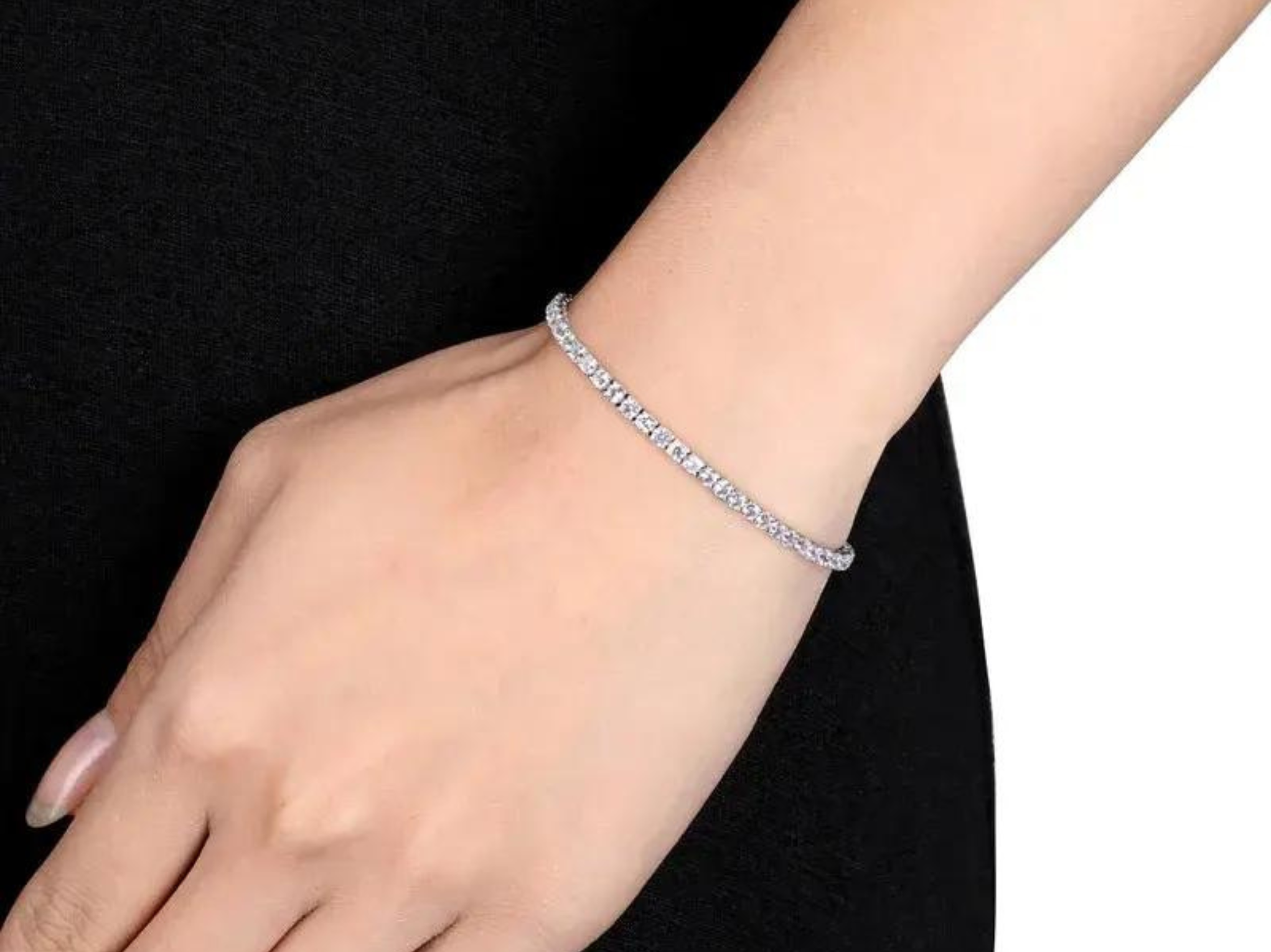 Buy Laura - Delicate Sterling Silver Bridal Tennis Bracelet online | The White Collection Australia