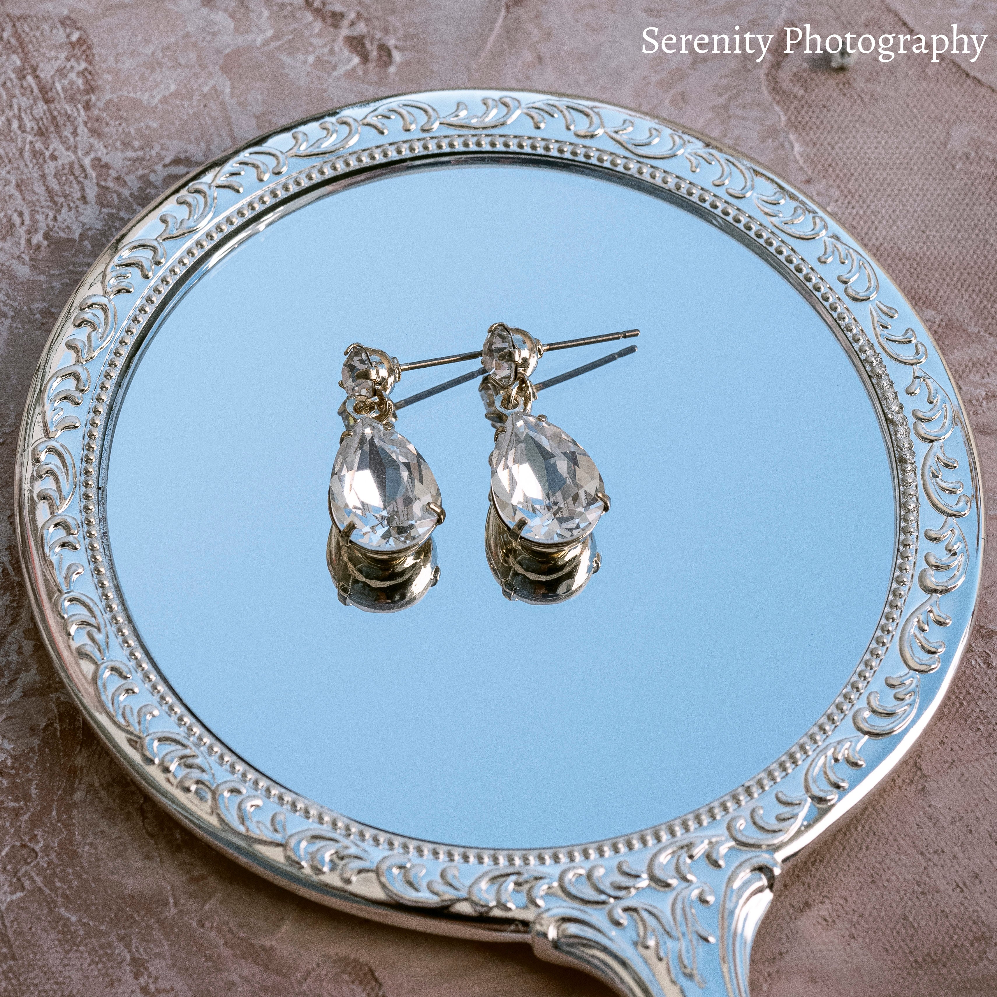Buy Hannah - Swarovski Pear Drop Bridal Earrings online | The White Collection Australia