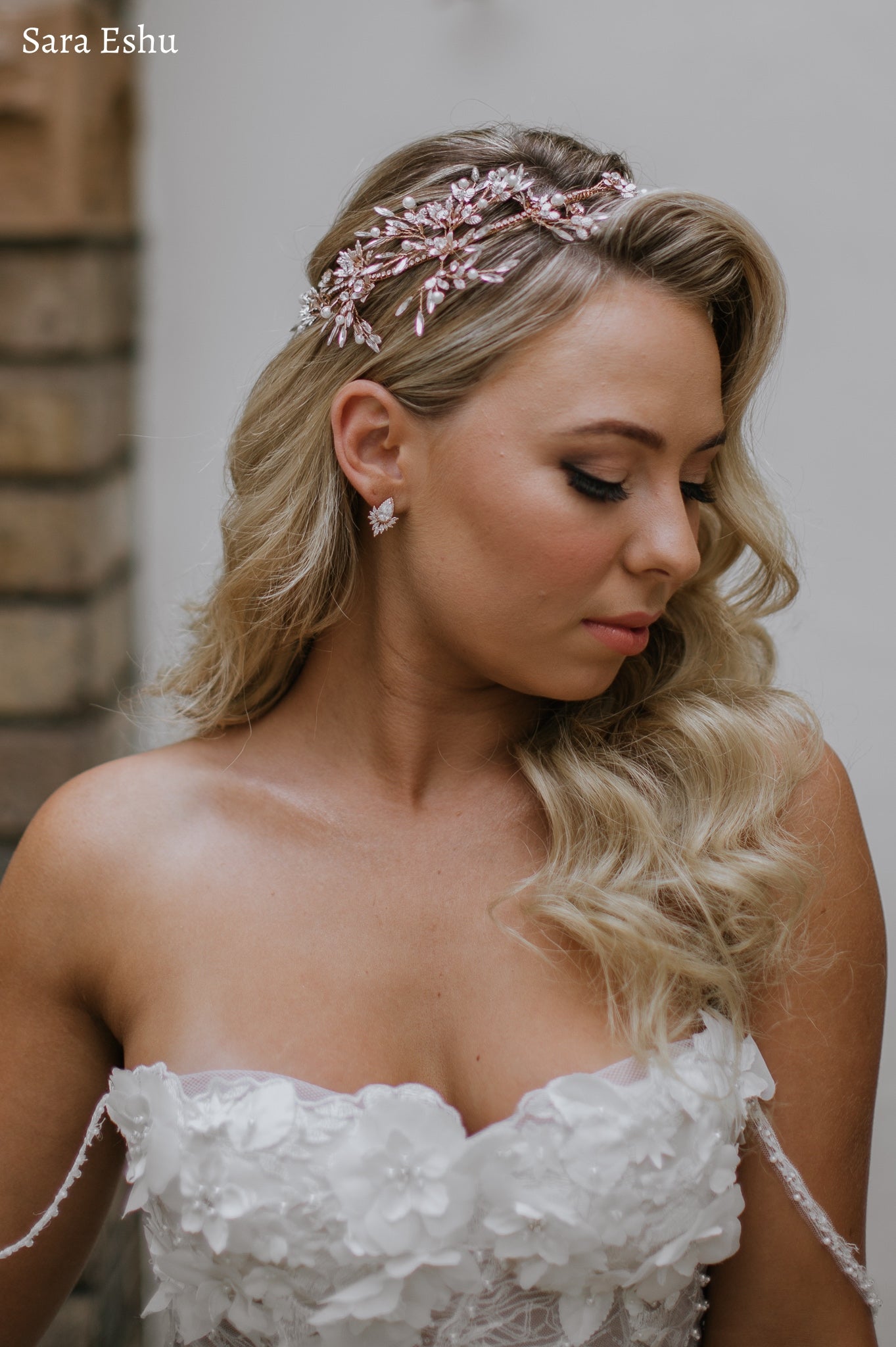 Buy Harlow - Crystal Pear & Marquise Bridal Stud Earrings online | The White Collection Australia