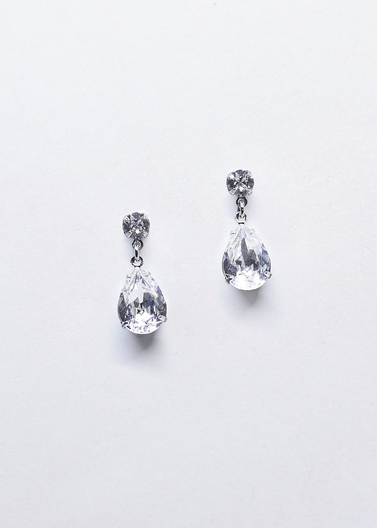 Buy Hannah - Swarovski Pear Drop Bridal Earrings online | The White Collection Australia