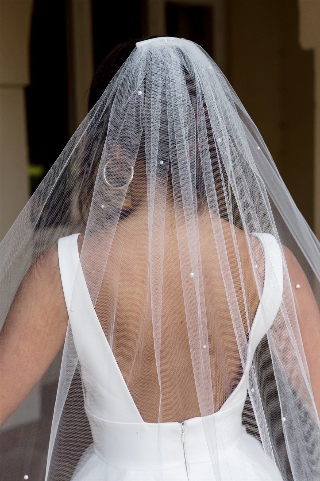 Lulu Soft Tulle Pearl Veil