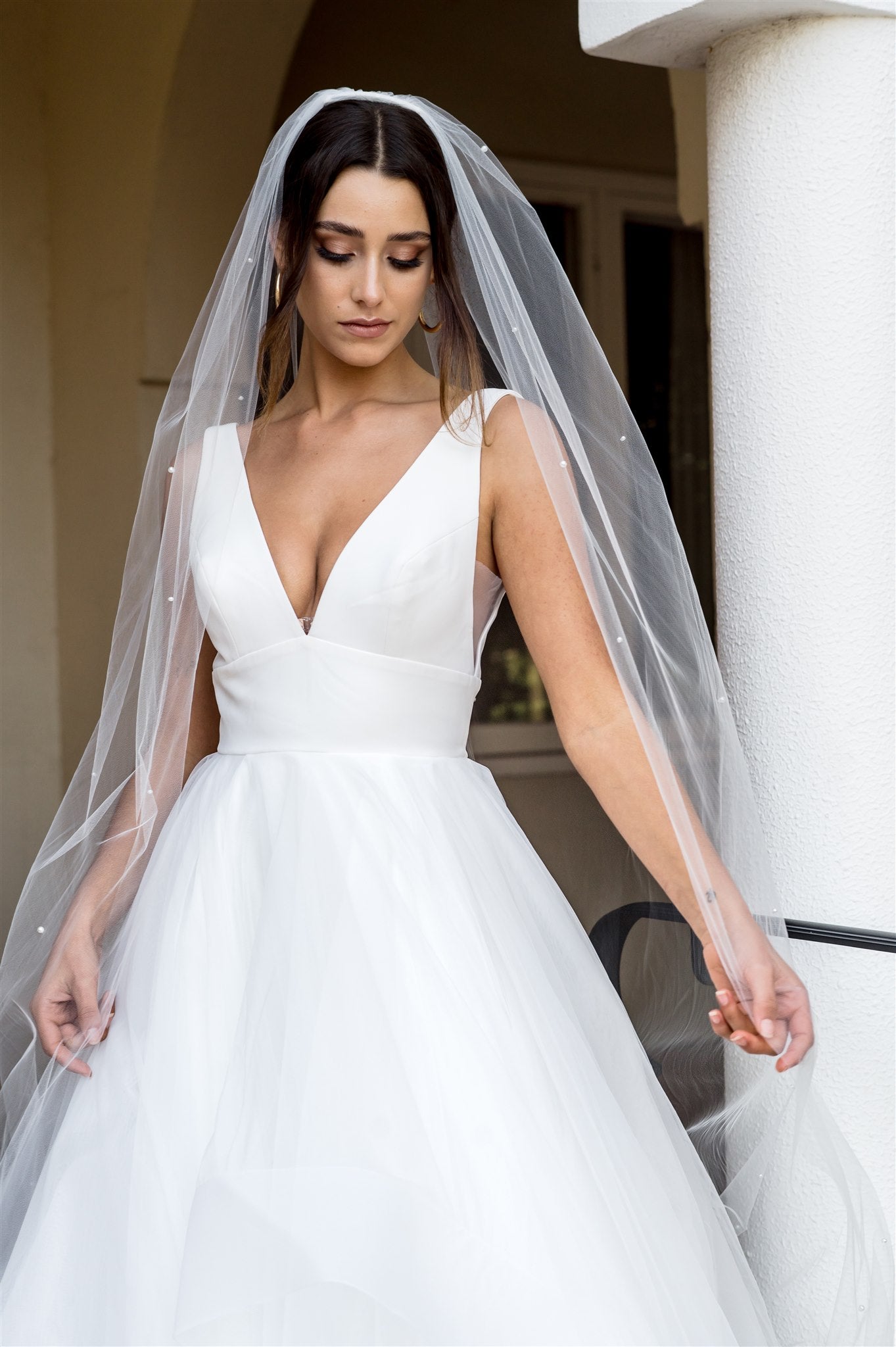 Lulu Soft Tulle Pearl Veil