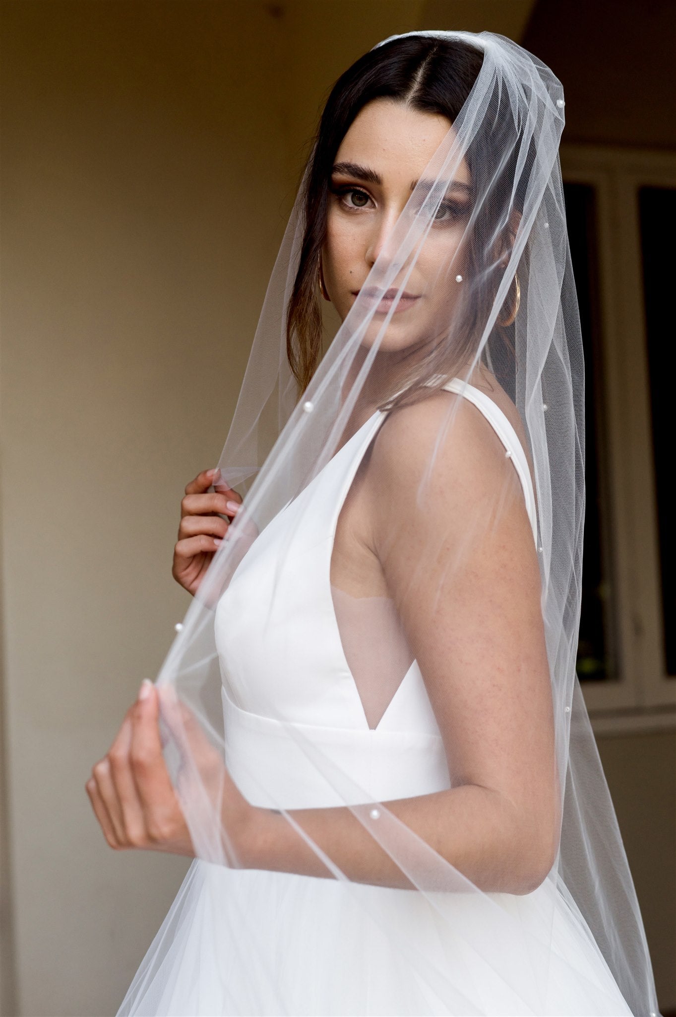 Lulu Soft Tulle Pearl Veil