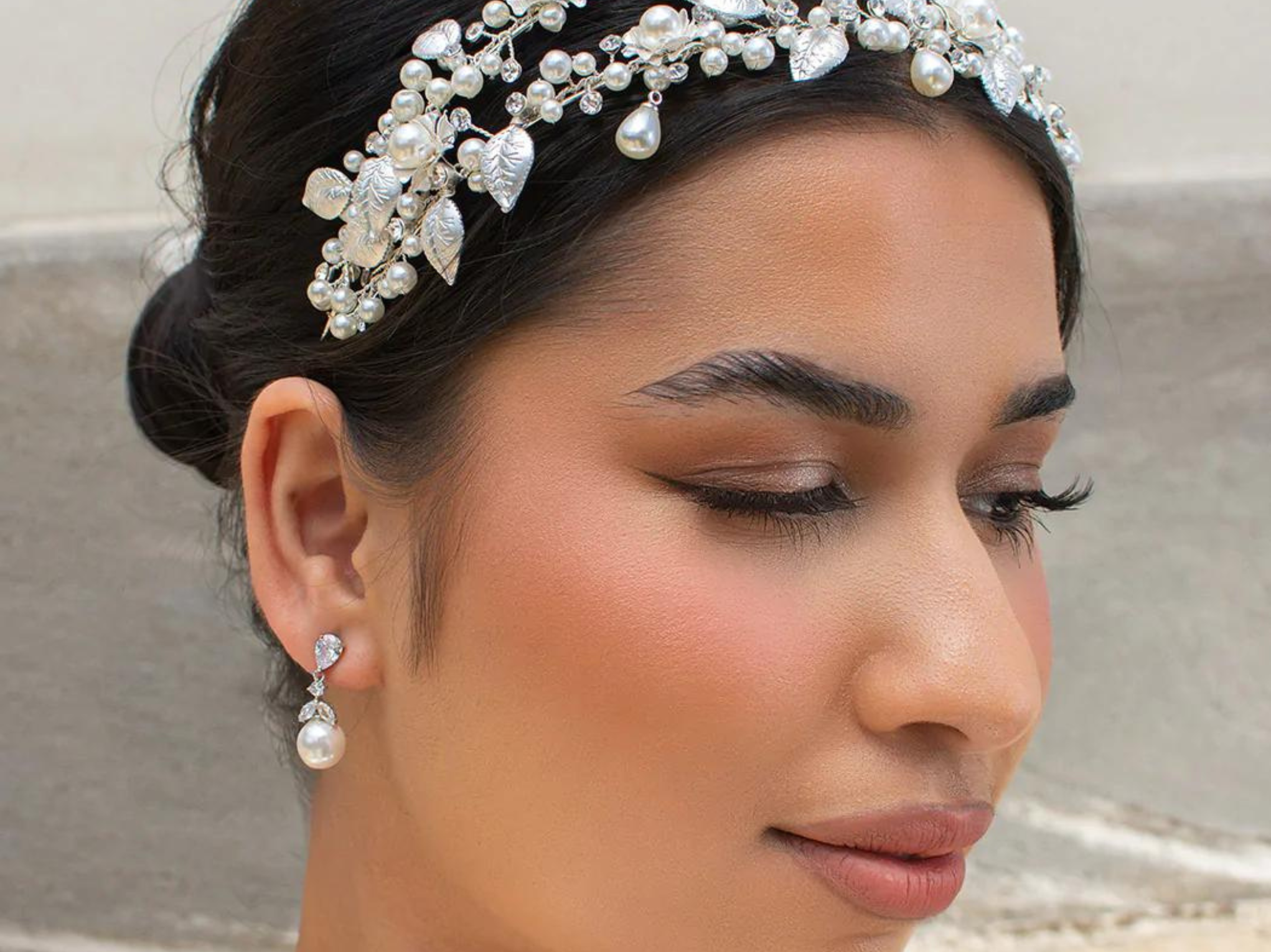 Phoebe - Dainty Pearl Drop Bridal Earrings