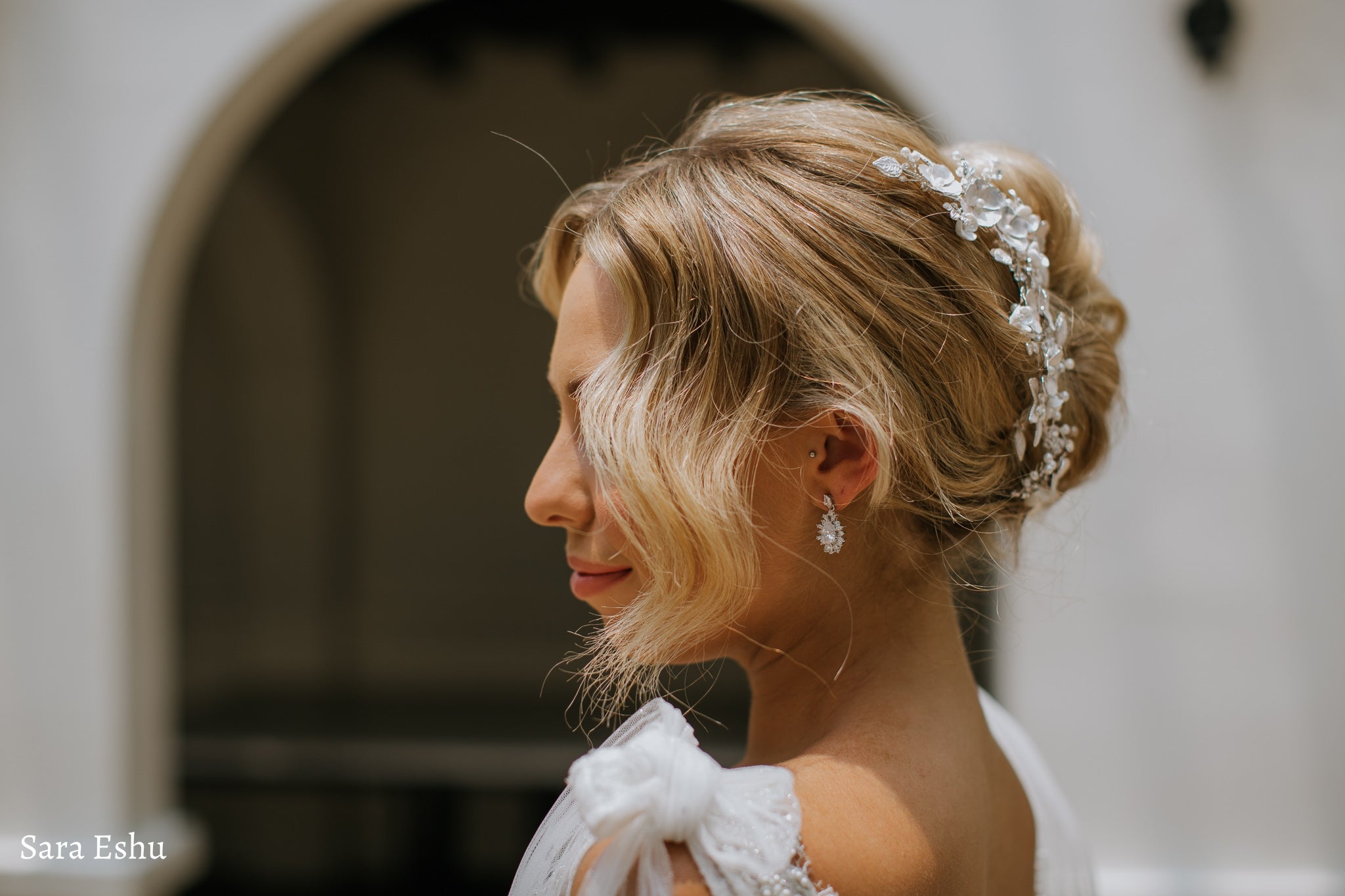 Buy Renee - Intricate Crystal Bridal Drop Earrings online | The White Collection Australia