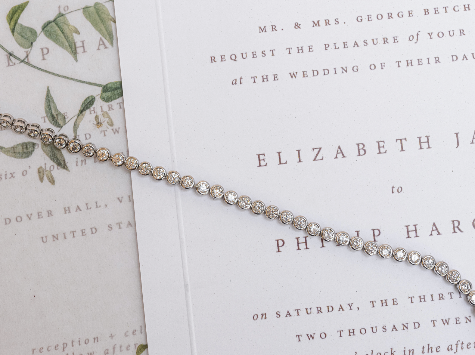 Lily - Classic Round Crystal Bridal Bracelet