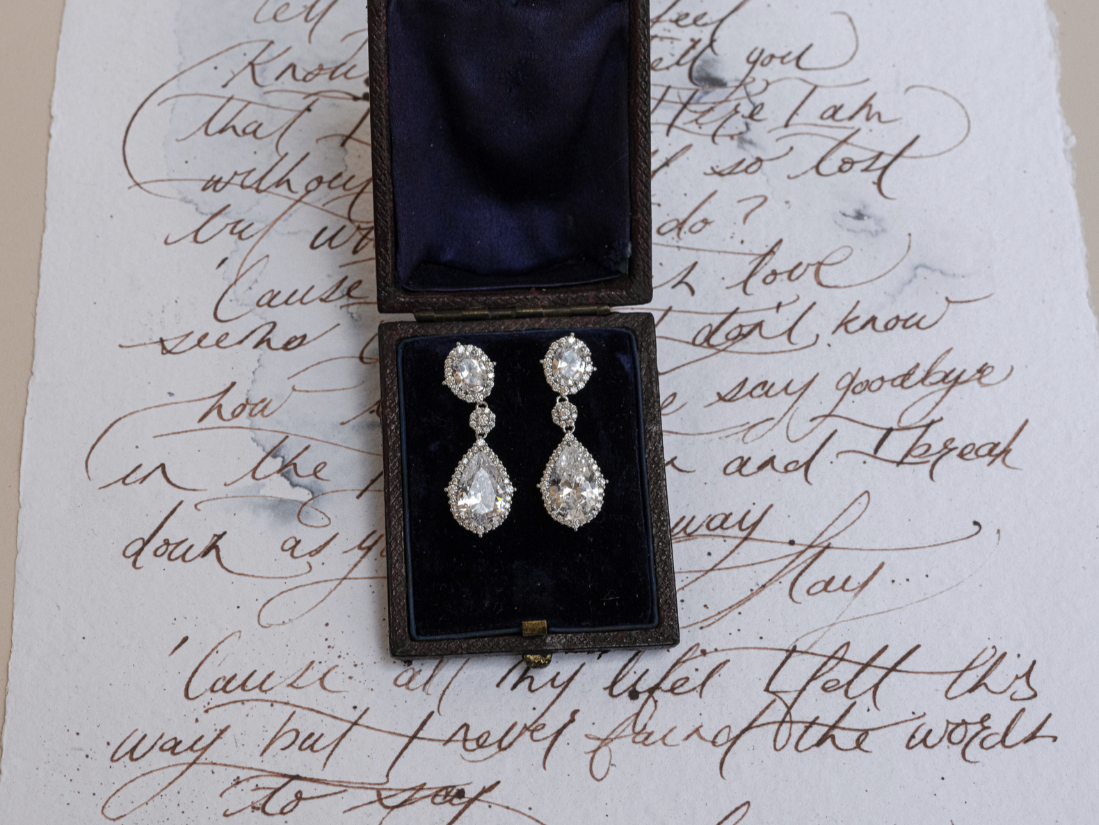 Buy Aria - Art Deco Crystal Bridal Drop Earrings online | The White Collection Australia