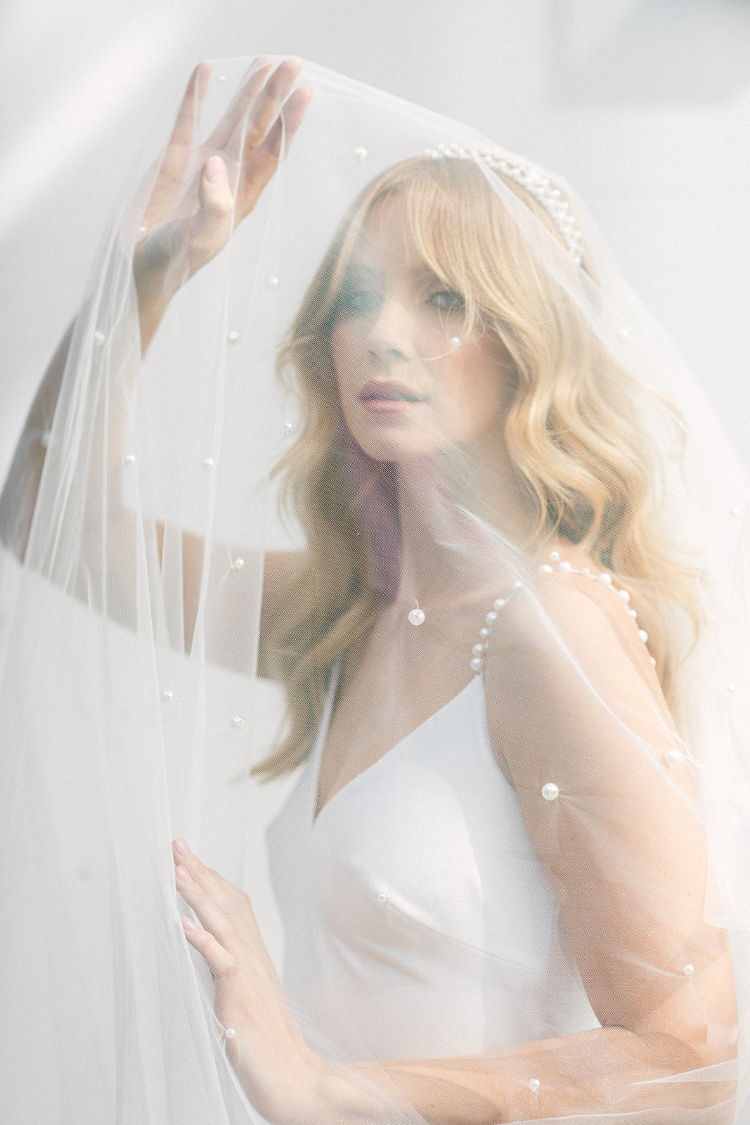 Buy Lauren - Crystal & Pearl Bridal Double Headband online | The White Collection Australia