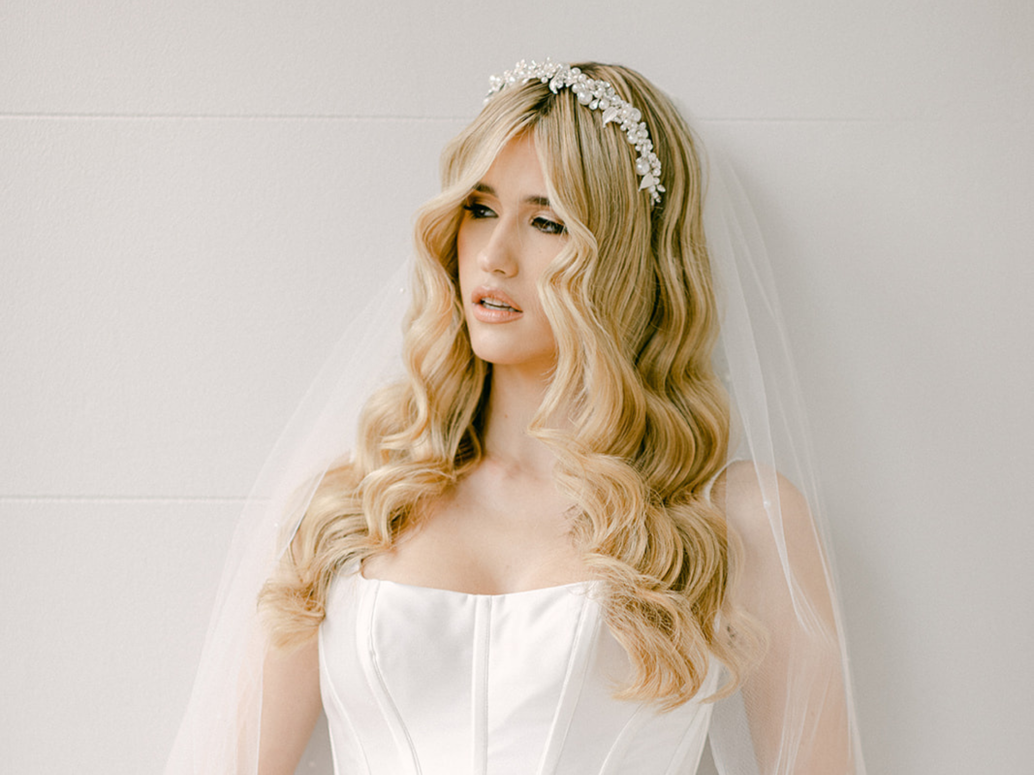 Buy Anne - Pearl Crystal Bridal Headband online | The White Collection Australia