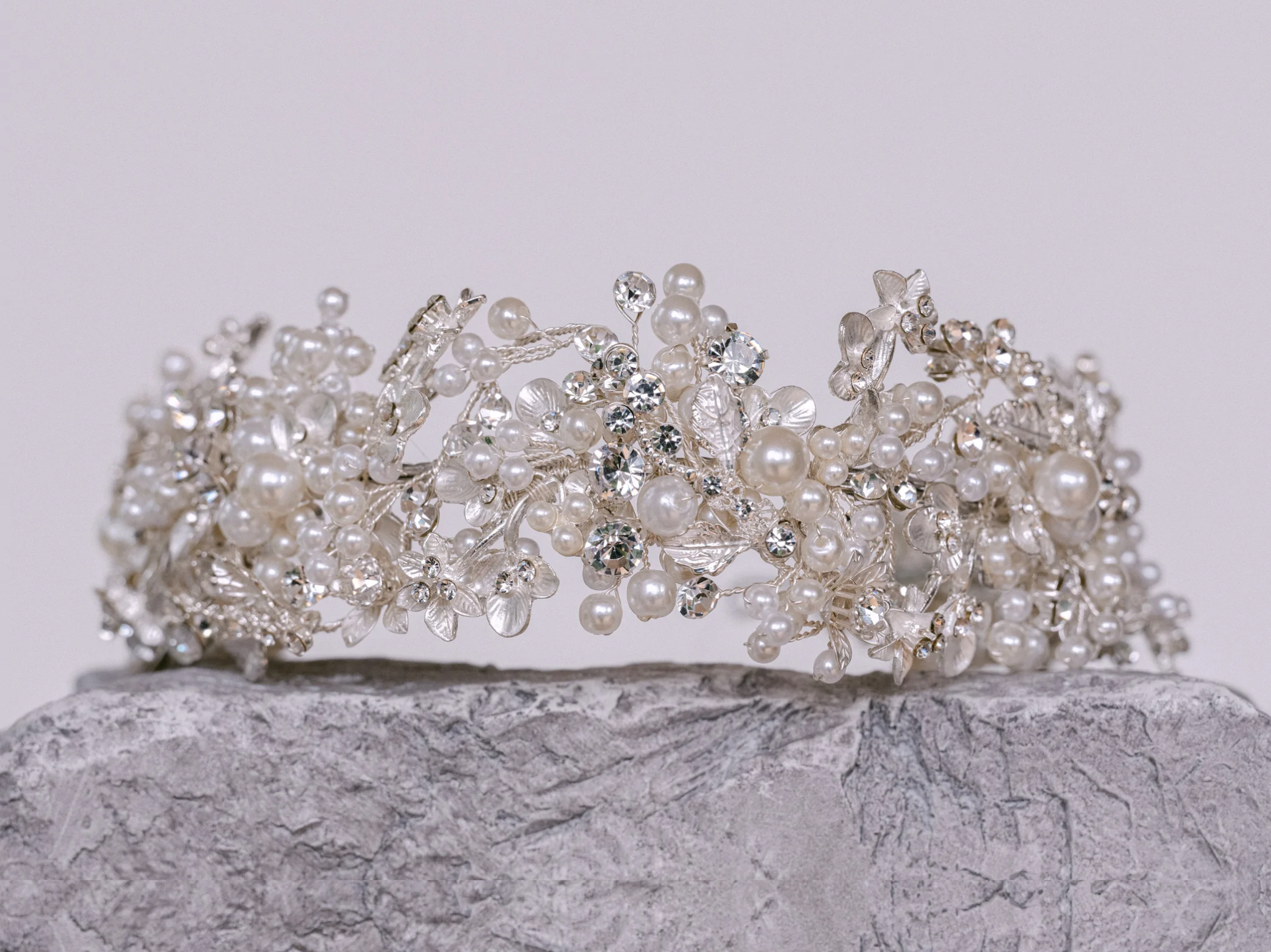 Eden - Pearl Crystal Bridal Headband