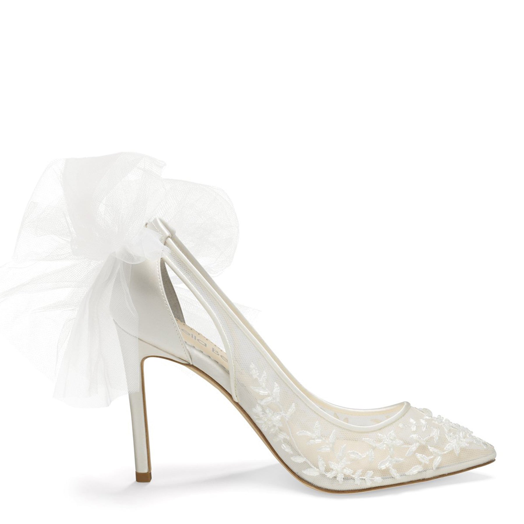 Edna - Floral and Tulle Bow Pump