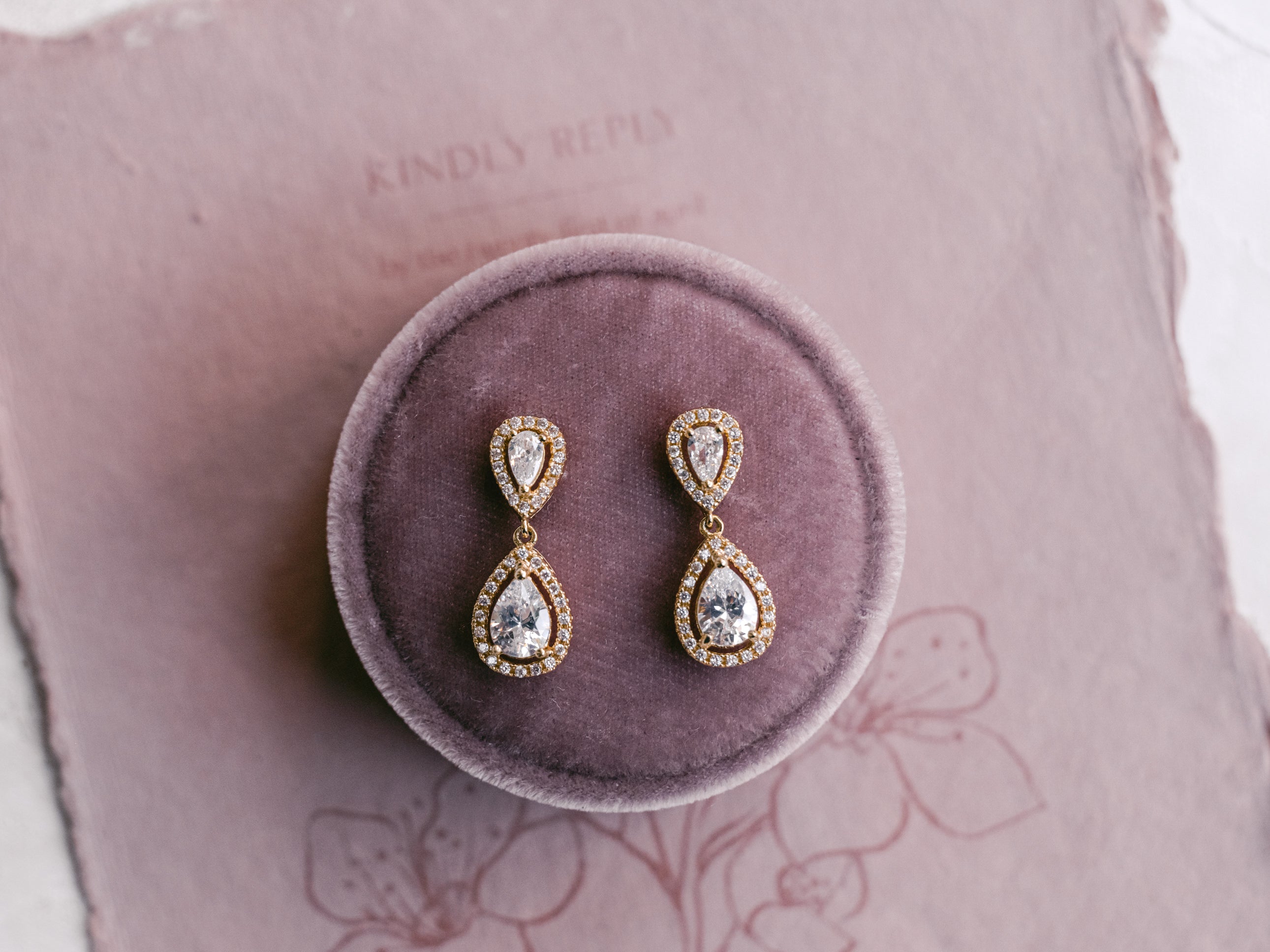 Buy Grace - Modern Crystal Teardrop Bridal Earrings online | The White Collection Australia