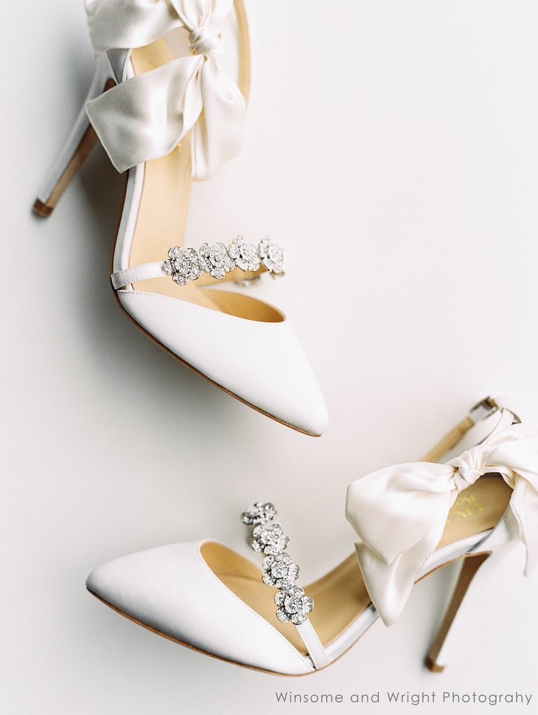 Olivia Heel - Ivory - Floral Crystal