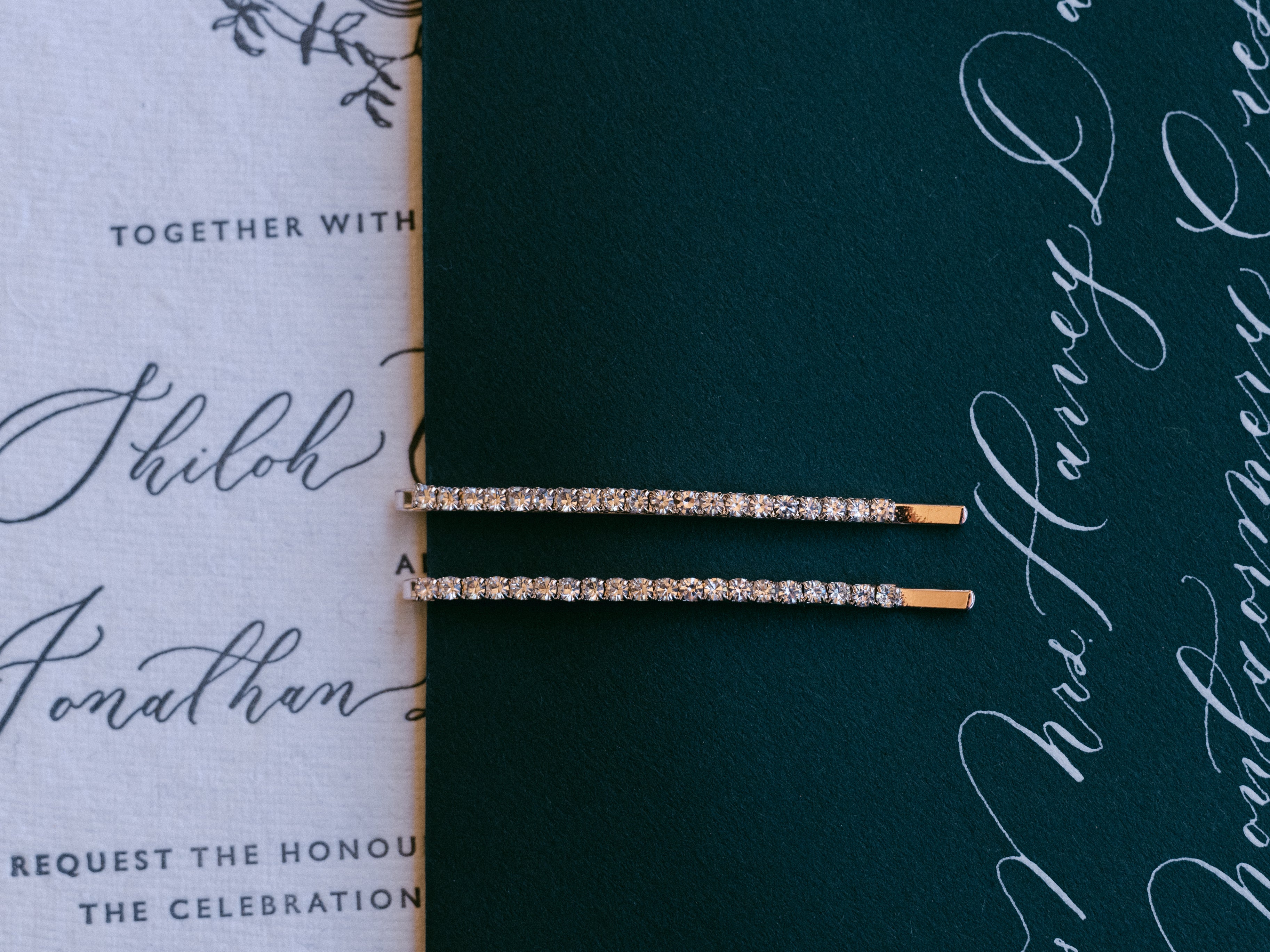 Simple Crystal Bridal Hair Pins