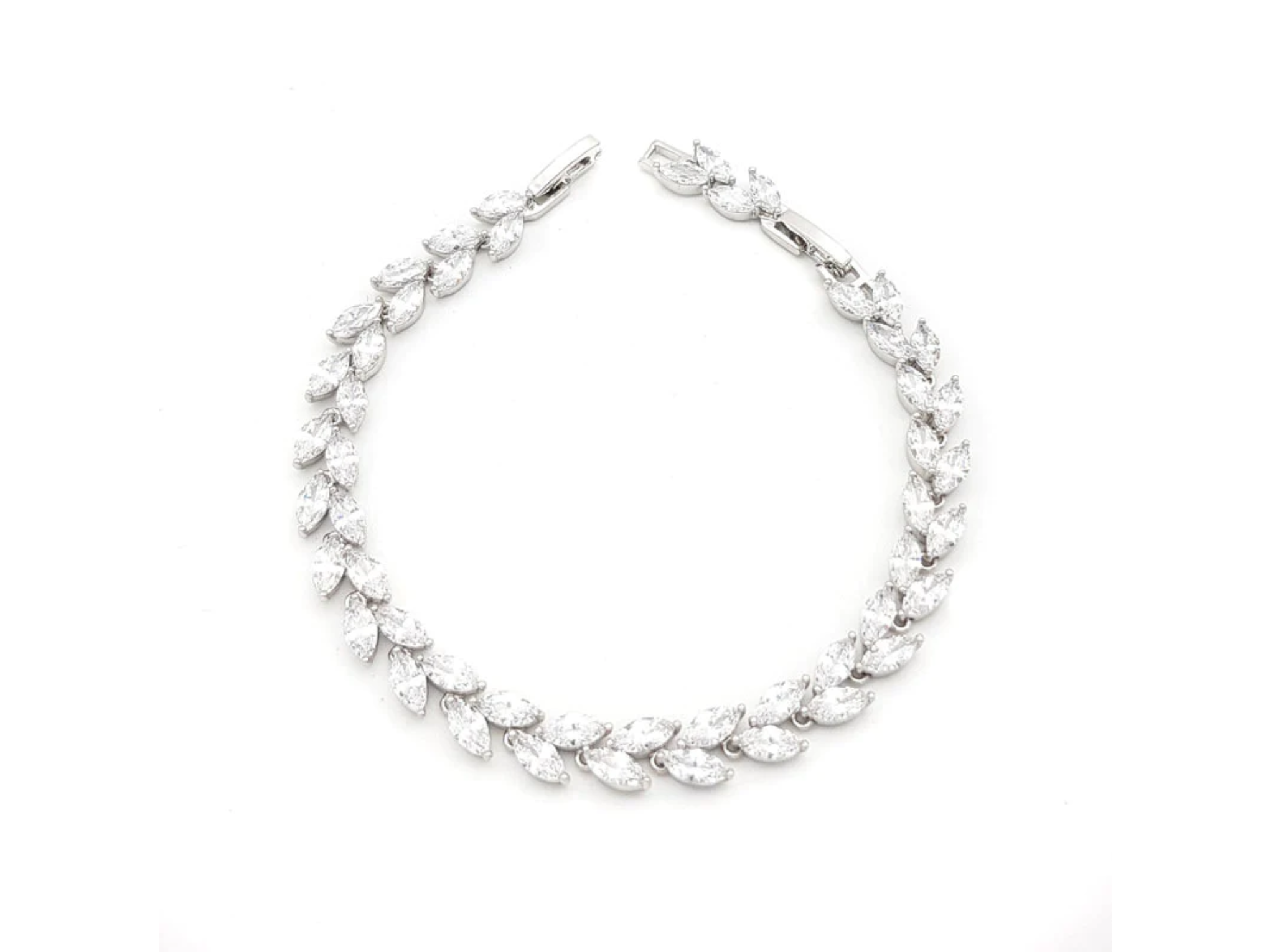 Buy Emma - Marquise Leaf Crystal Bridal Bracelet online | The White Collection Australia