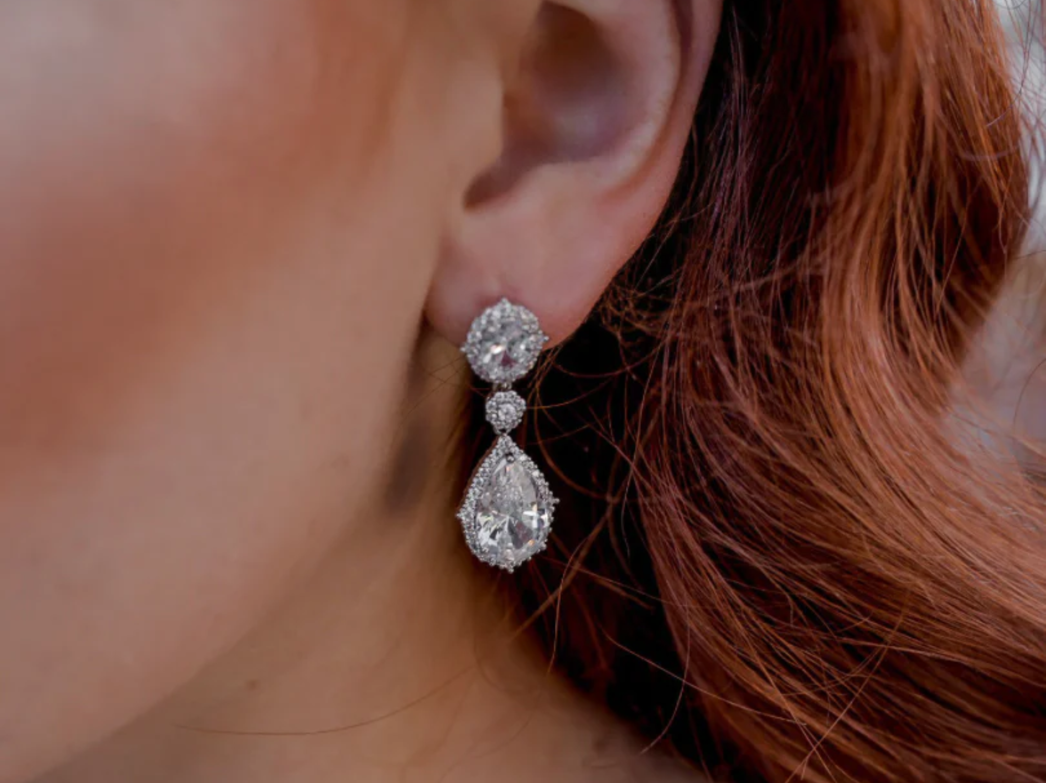 Buy Aria - Art Deco Crystal Bridal Drop Earrings online | The White Collection Australia