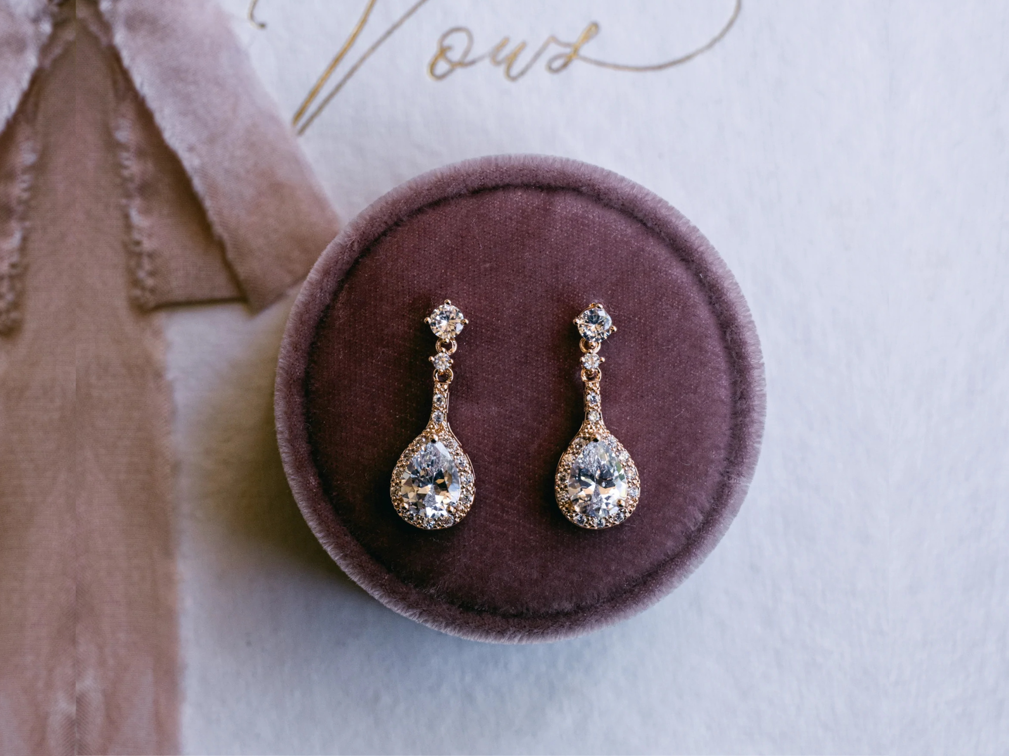 Buy Emily - Petite Teardrop Crystal Bridal Earrings online | The White Collection Australia