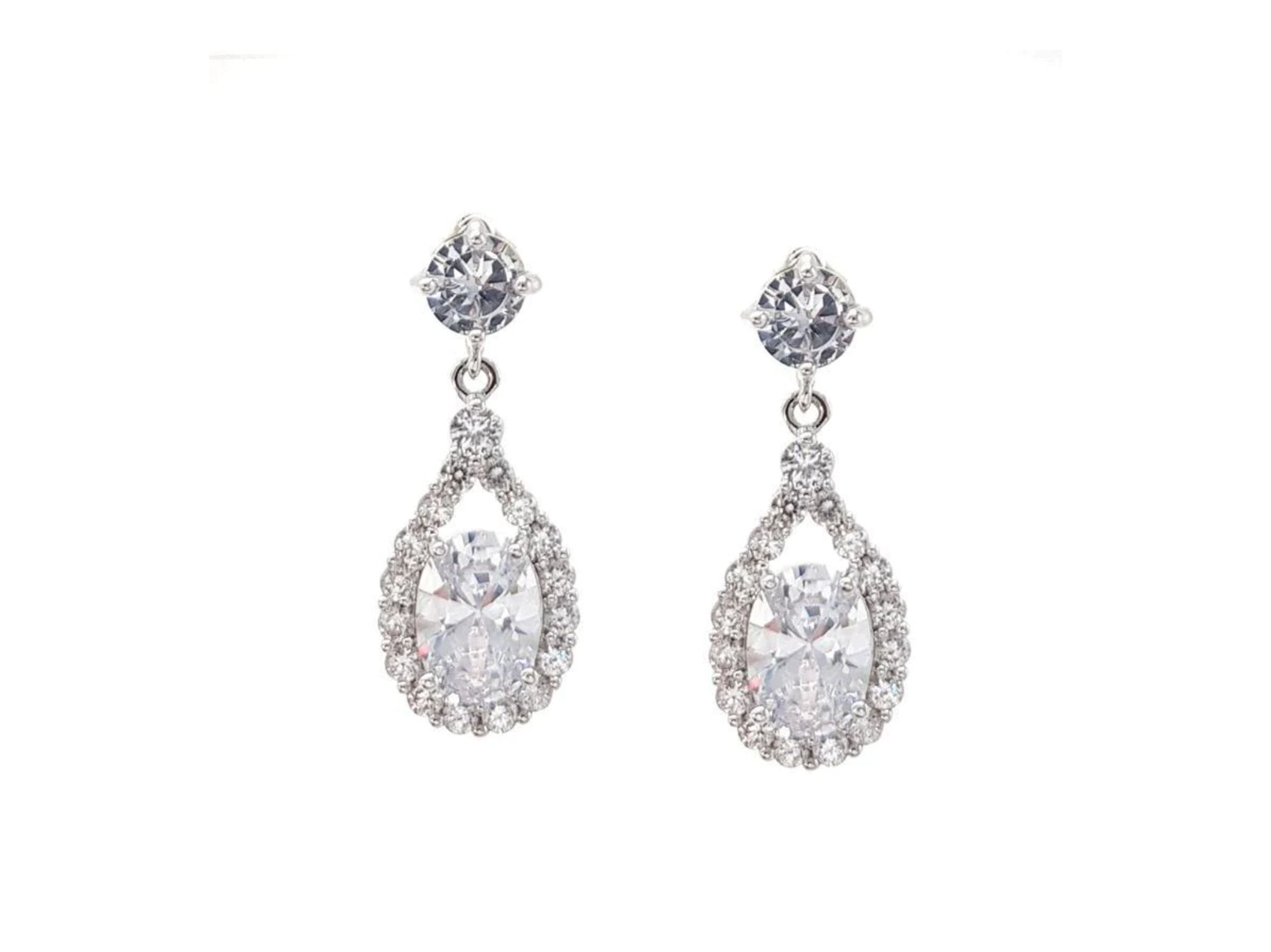 Buy Nova - Petite Crystal Bridal Drop Earrings online | The White Collection Australia