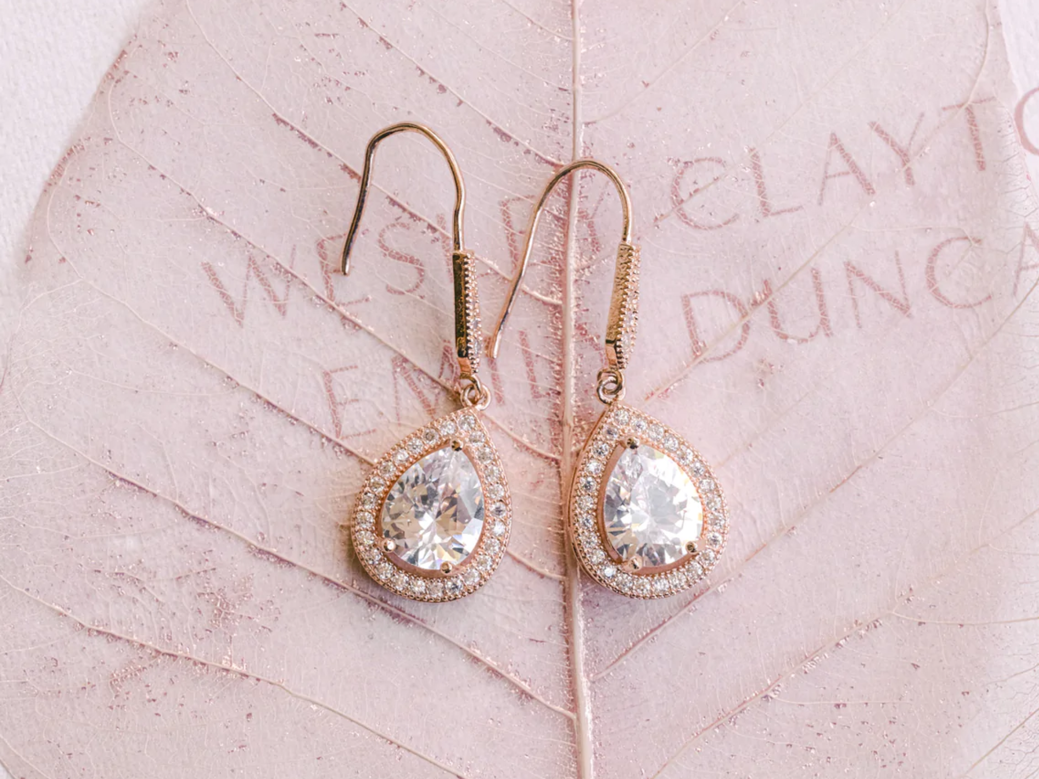 Buy Mia - Elegant Crystal Drop Bridal Earrings online | The White Collection Australia