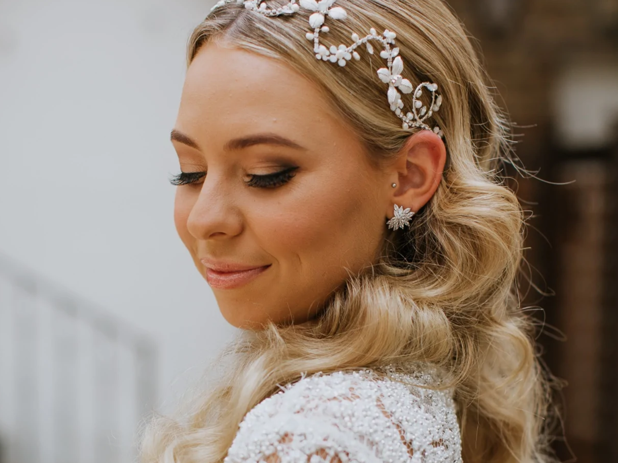 Buy Zara - Crystal Cluster Bridal Stud Earrings online | The White Collection Australia