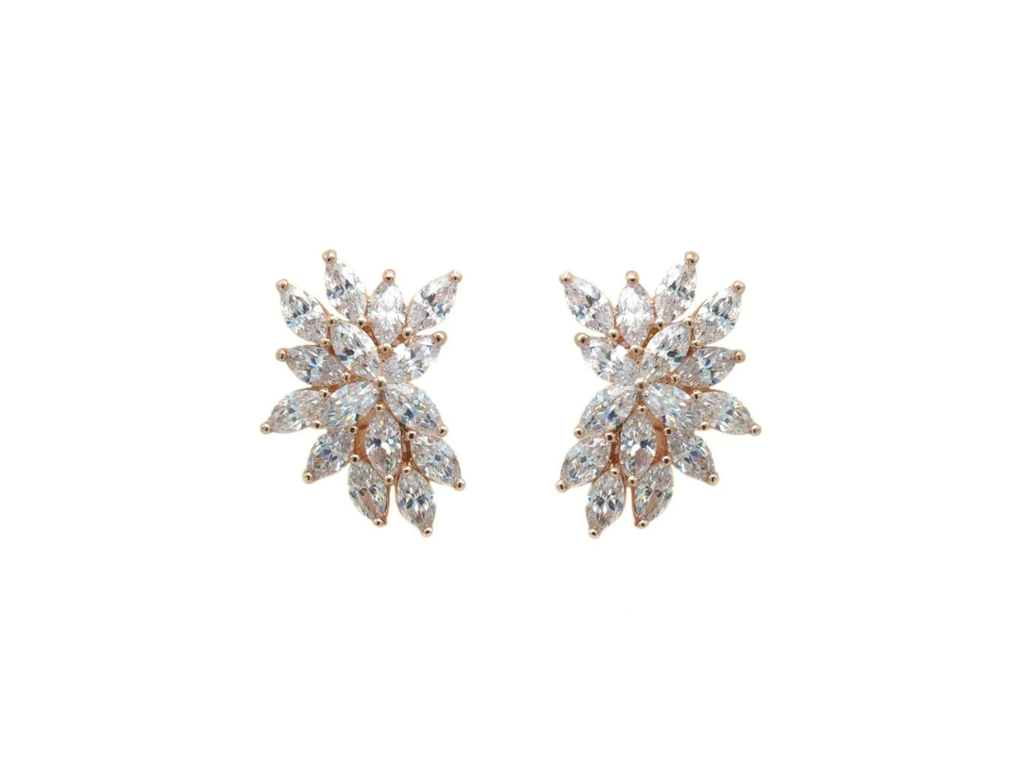 Buy Zara - Crystal Cluster Bridal Stud Earrings online | The White Collection Australia