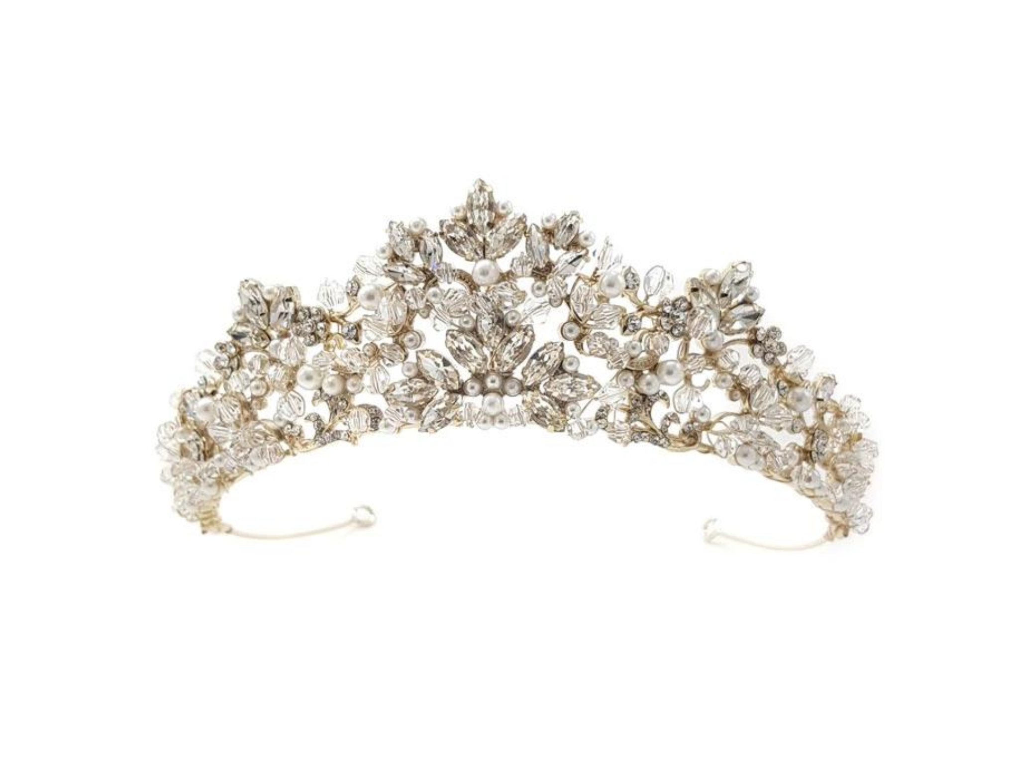 Roesia - Crystal Pearl Bridal Crown